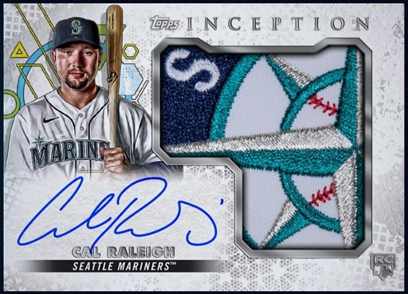2022 Topps Inception Cal Raleigh Rookie RC Autograph Relic – Rare MLB Collectible Trading Card With Signature And Patch