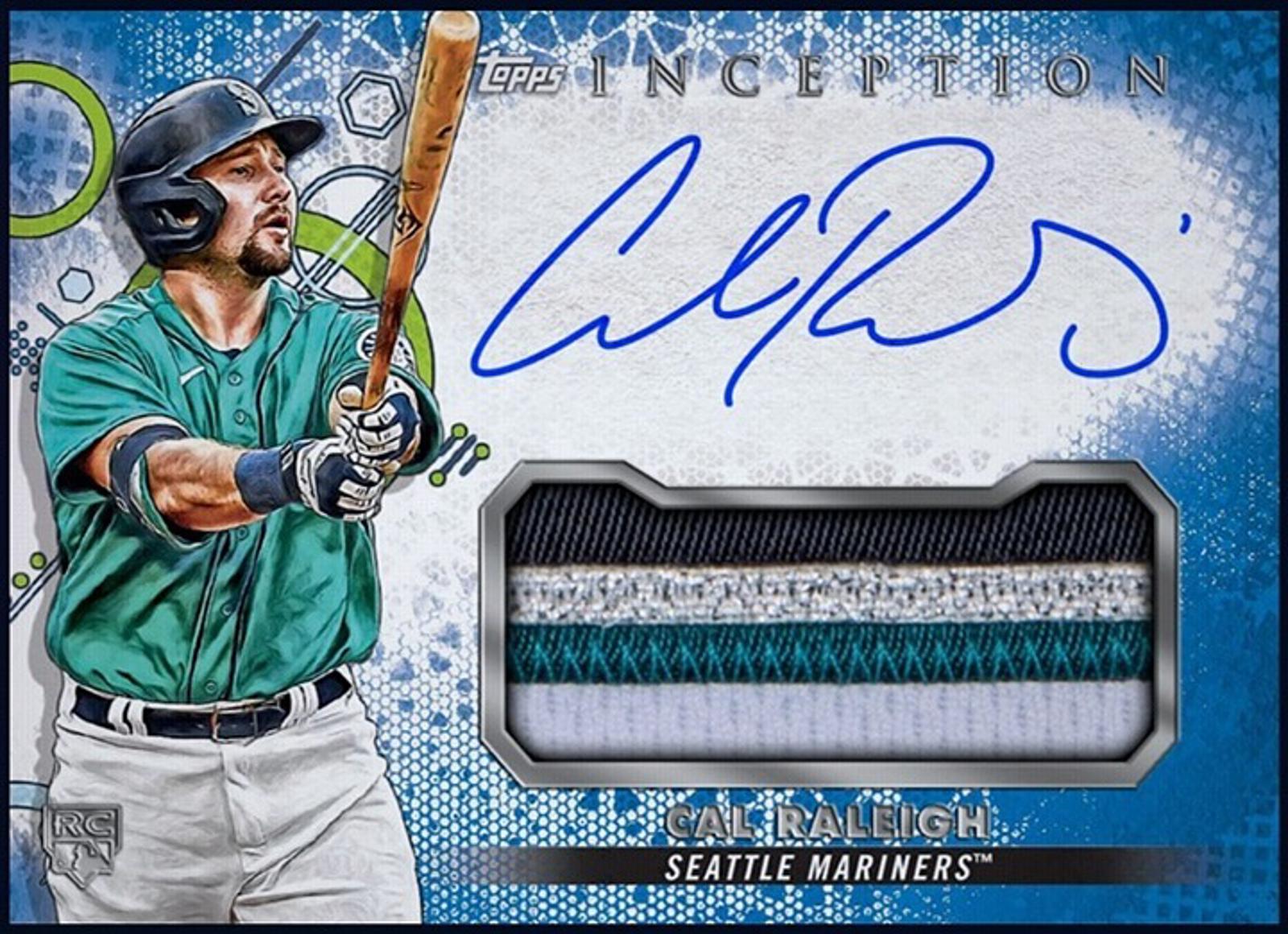2022 Topps Inception Cal Raleigh Rookie RC Signature Relic – Rare MLB Trading Card With Patch And Autograph