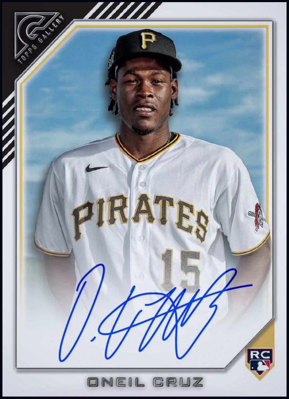 Rare 2022 Oneil Cruz Topps Gallery Autograph Rookie RC Card Display