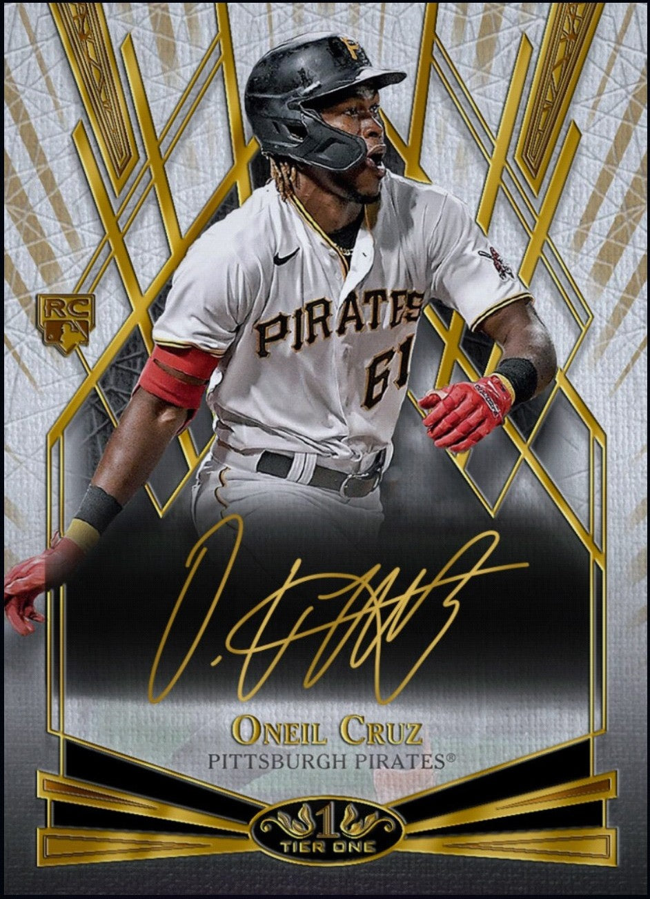 Rare 2022 Oneil Cruz Topps Tier One Autograph Rookie RC Card Display