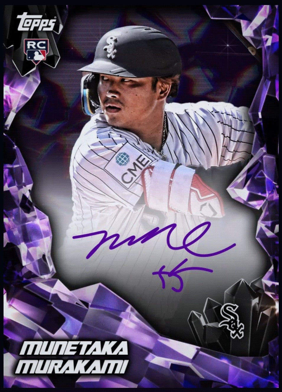 Close-up of 2026 Munetaka Murakami Topps Gemstones Autograph rookie redemption card
