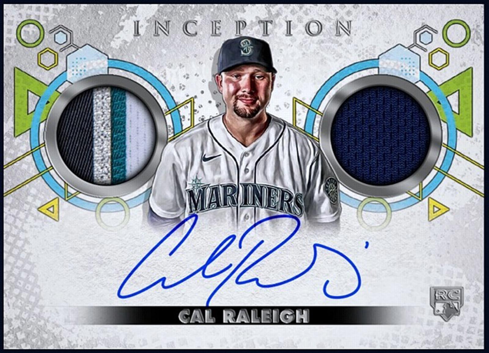 2022 Topps Inception Cal Raleigh Rookie RC Autograph Patch – Rare MLB Collectible Card Featuring Signature And Jersey Piece