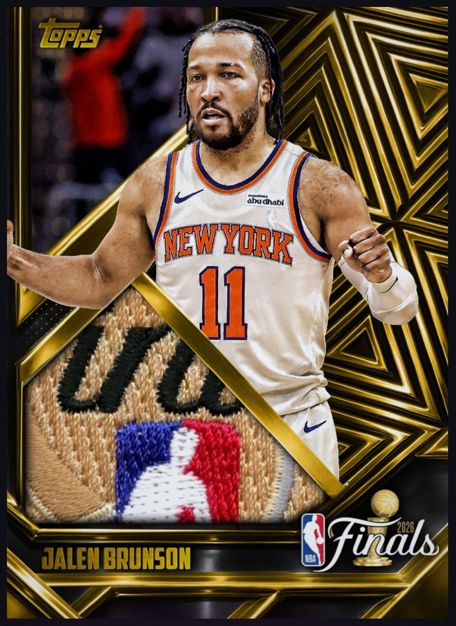 2026 Jalen Brunson jersey patch basketball collectible redeemable through the official Topps NBA app.