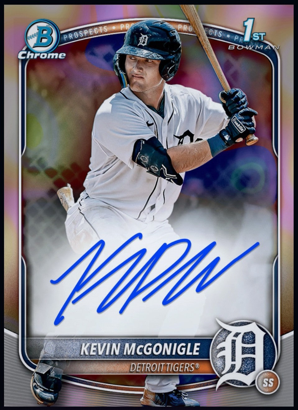 Rare 2026 Kevin McGonigle Topps Bowman Chrome Prospect Signature Rookie redemption card from USA