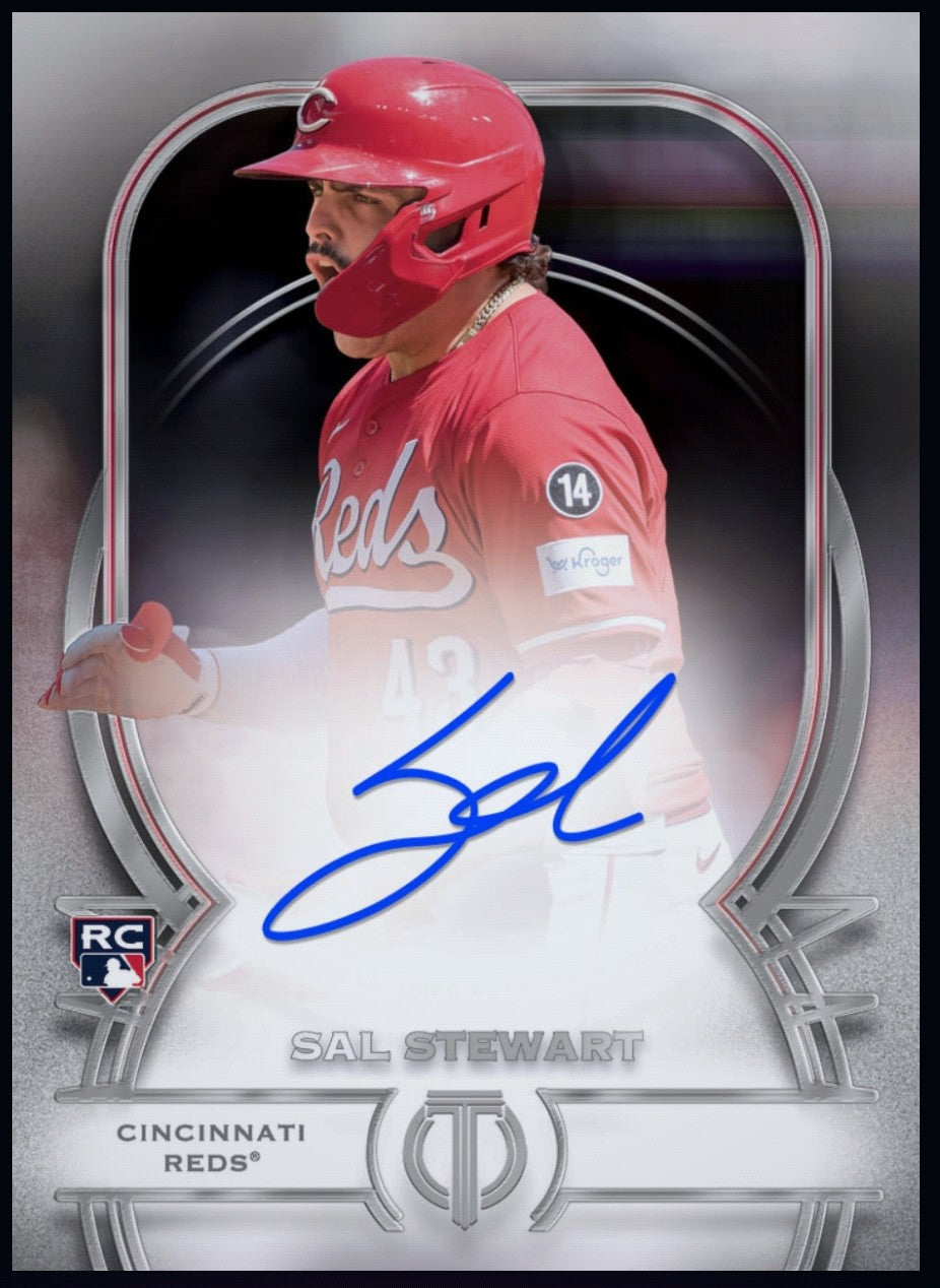 2026 Sal Stewart Topps Tribute rookie signature collectible redeemable through the official Topps BUNT app