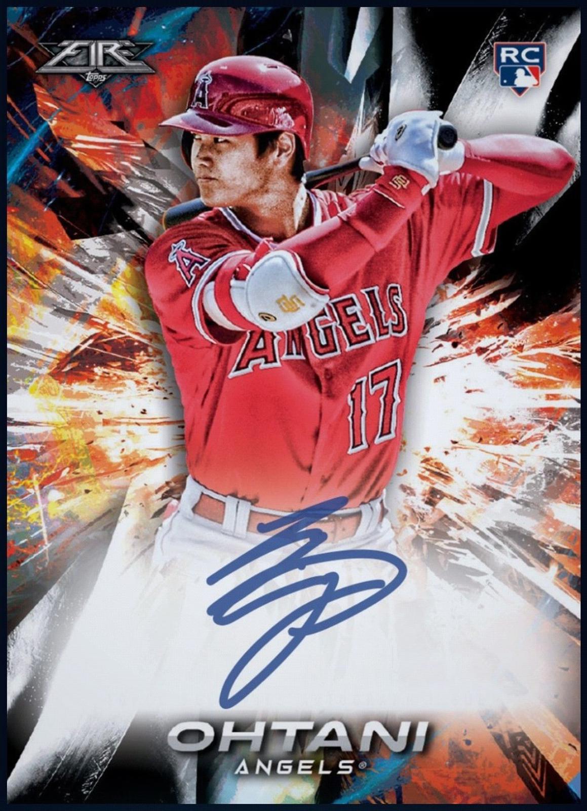 Rare 2018 Shohei Ohtani Topps Fire Rookie Autograph RC Authentic MLB Collectible Shipped From USA.