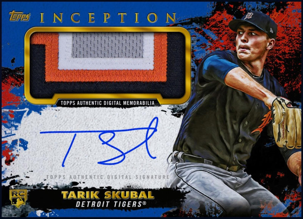 Rare Tarik Skubal 2022 Topps Inception Rookie RC Autograph Patch RPA Card With Free Shipping Authentic MLB Memorabilia