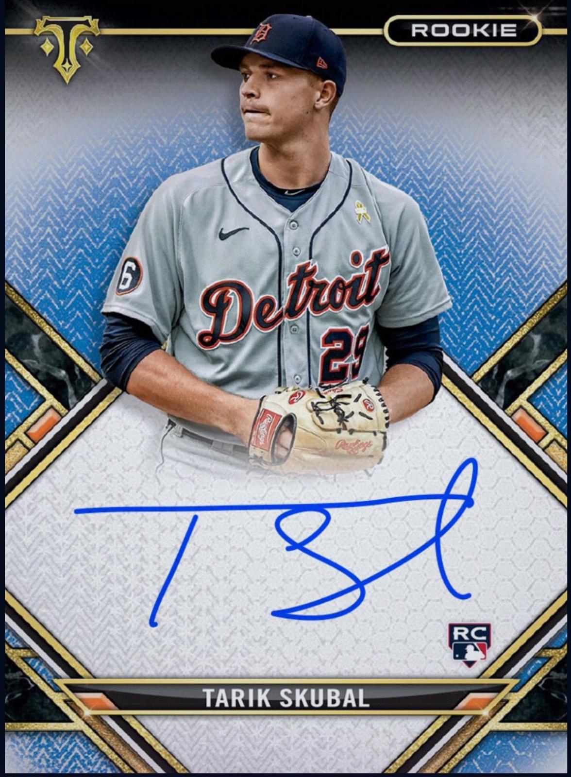 Rare 2022 Topps Tribute Tarik Skubal Rookie Autograph RC Card With Free Shipping & Shipped from USA Authentic MLB Memorabilia