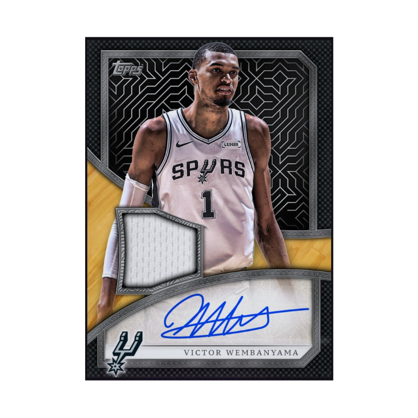 Front of 2026 Victor Wembanyama Topps Collect Patch Autograph redemption card