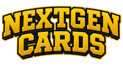 NextGen Cards logo with bold gold lettering on a transparent background.